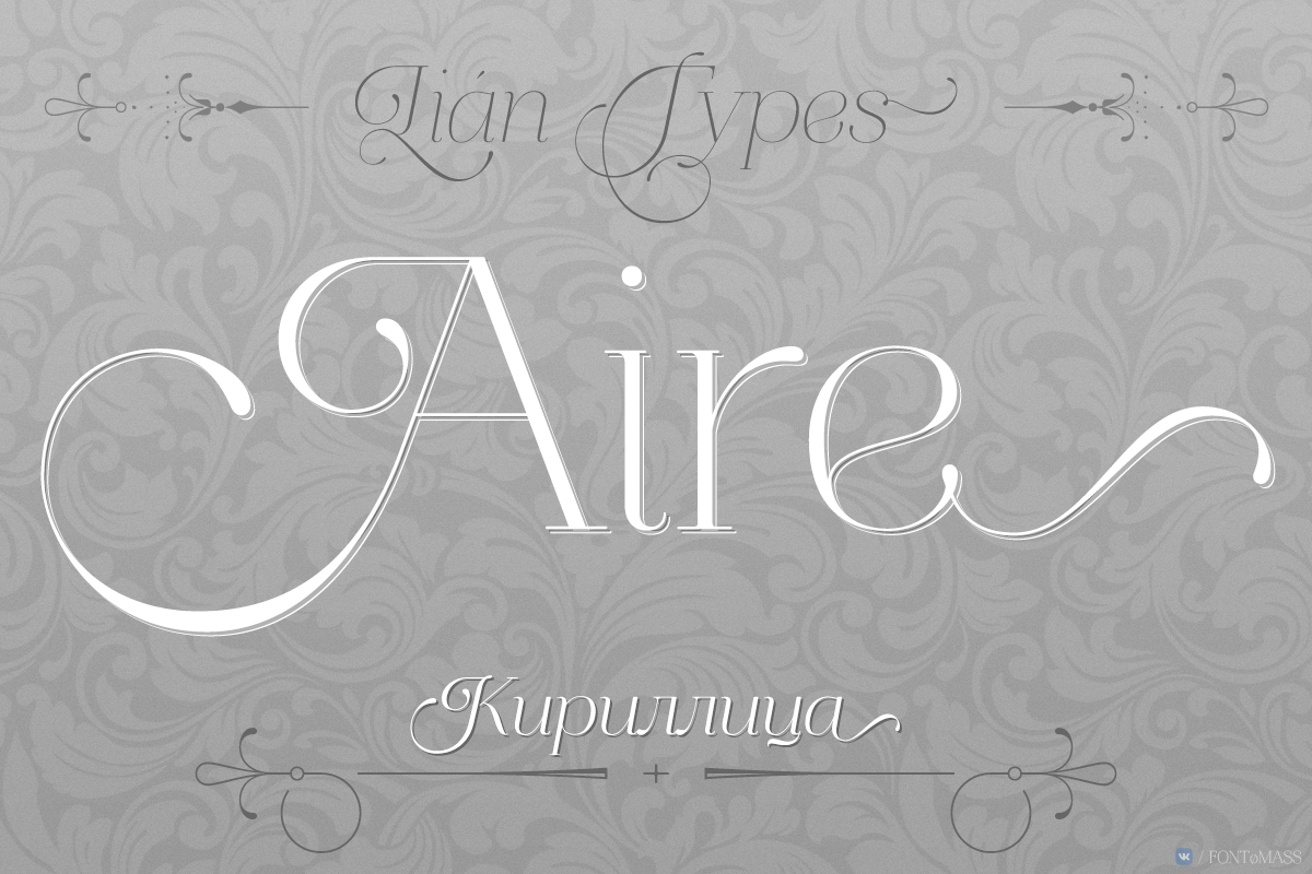 Beispiel einer Aire-Schriftart